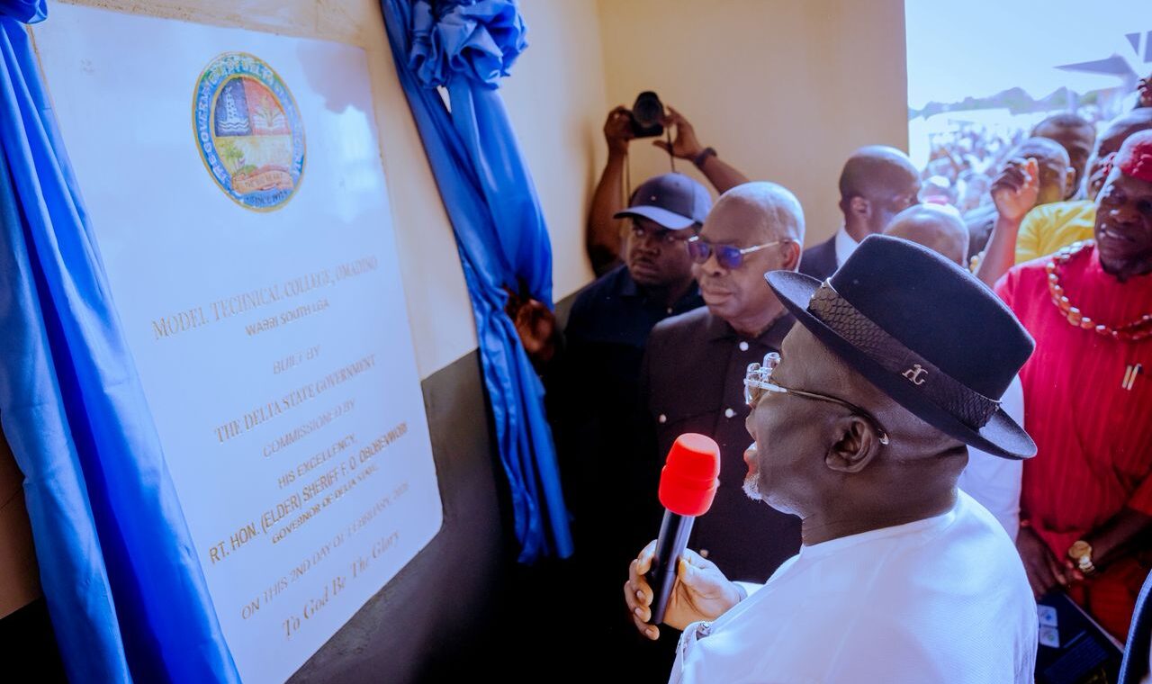 Jubilation As Oborevwori Inaugurates Model Technical College, Omadino